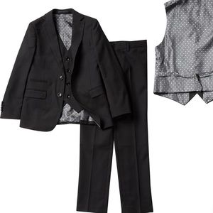 Just Like New! ISAAC MIZRAHI 3-Piece Suit Black Size 12 Husky